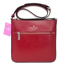 Kate Spade Sadie North South Crossbody in Red Currant Leather k7379 New - £232.76 GBP