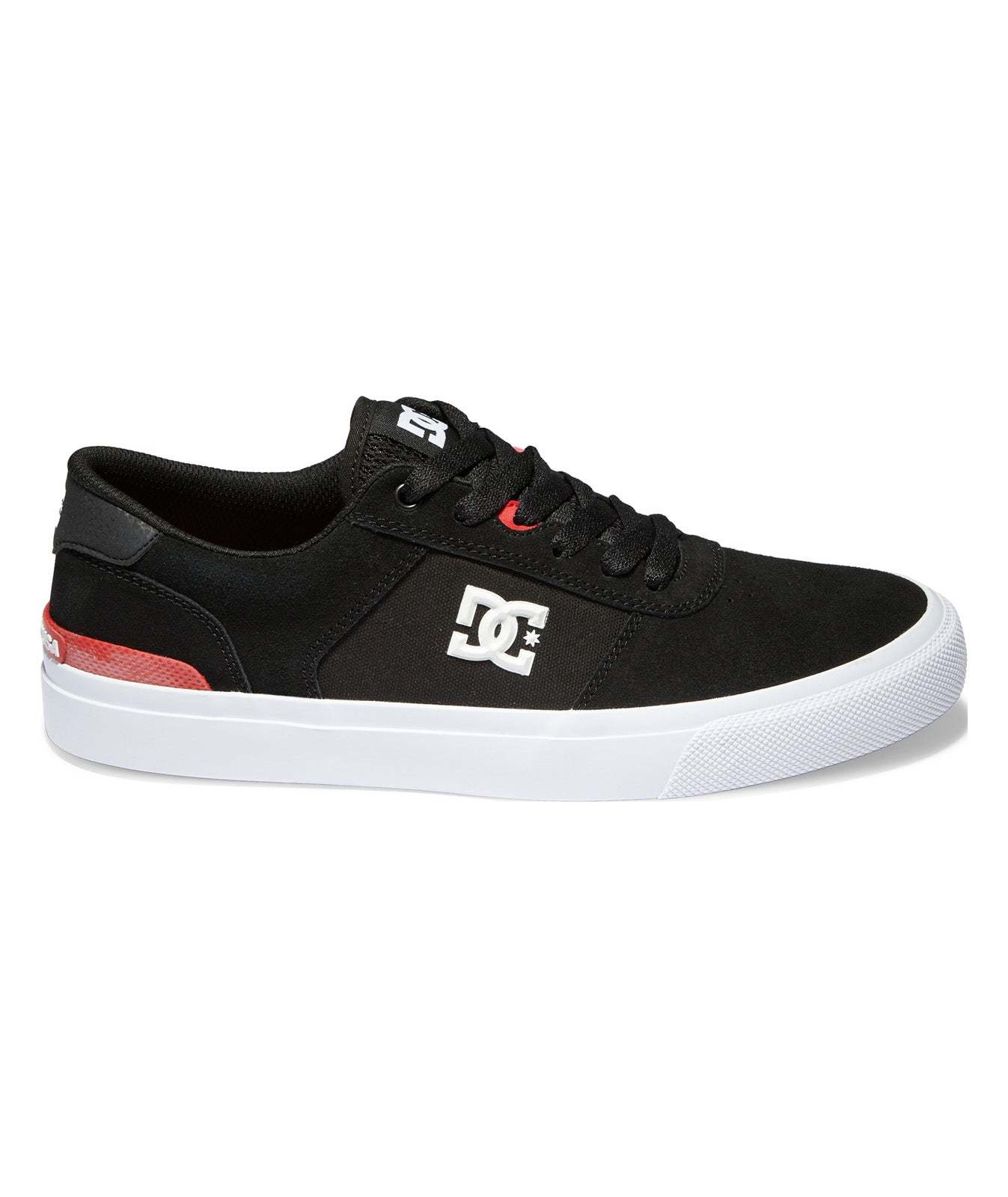 dc teknic s adys300739-bkw mens black suede skate inspired sneakers shoes