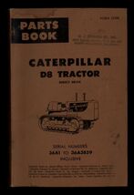 CATERPILLAR * D8 TRACTOR Direct Drive Serial 36A1-3859 inclusive Parts c... - $17.95