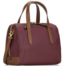 Fossil Sydney Satchel Crossbody SHB2390607 Cabernet Saffiano PVC NWT $138 Retail - £58.72 GBP