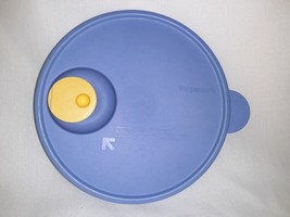 TUPPERWARE Crystal Wave BLUE Microwave Vented Replacement Lid #2649B-3  - $8.00