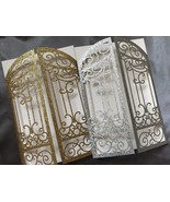 Glitter Gate 50pcs Laser Cut wedding invitations cards,custom invitation... - $59.80