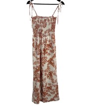 Gilli Leaf Print Smocked Bodice Jumpsuit Size S New - £14.53 GBP