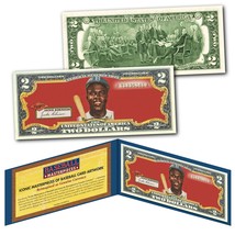 JACKIE ROBINSON 1952 Topps #312 Brooklyn Dodgers iconic Card Art U.S. $2 Bill - £12.56 GBP
