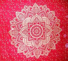 Traditional Jaipur Large Golden Ombre Mandala Tapestry, Lotus Ombre Mandala Wall - £22.36 GBP