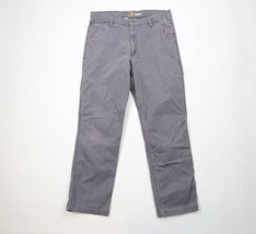 Vintage Carhartt Mens Size 36x32 Faded Relaxed Fit Stretch Work Pants Gray - $49.45