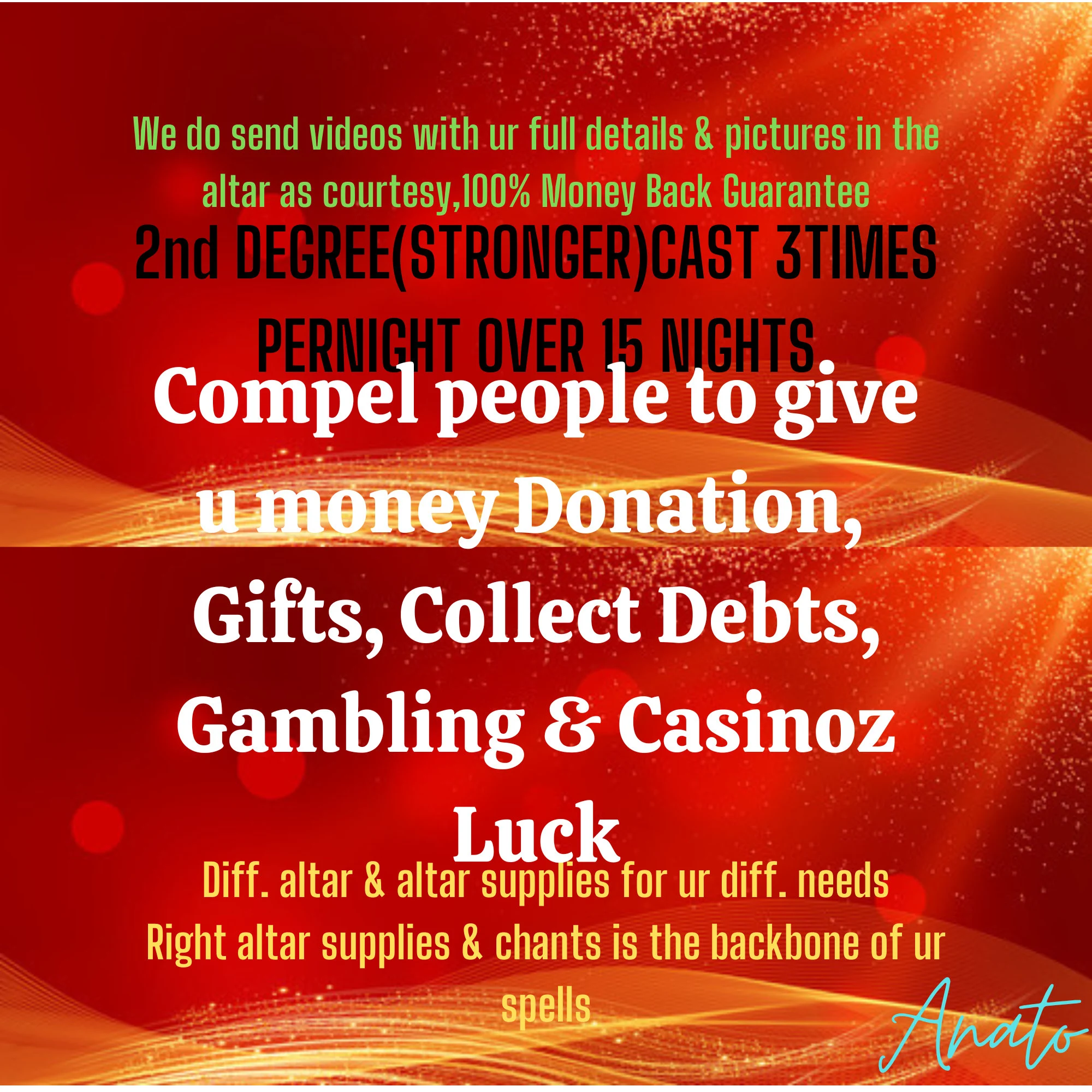 give money Donation  Debts Gambling Casino Spell Money - £462.82 GBP