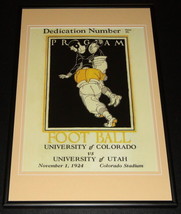 1924 Colorado vs Utah Football Framed 10x14 Poster Official Repro - £39.41 GBP