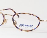 SPEED eyewear SP001 43 Demi Brown Blue Purple / Gold UNIQUE EYEGLASSES 4... - $64.34