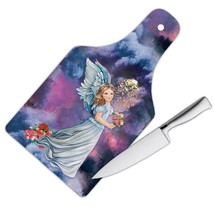 Victorian Angel Flowers : Gift Cutting Board Vintage Retro Religious Cute - £22.79 GBP