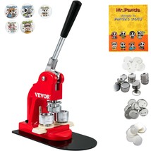 VEVOR Button Maker Machine Badge Pin Machine 1.25&quot; 32MM 500 Free Parts P... - $2,339.92 MXN
