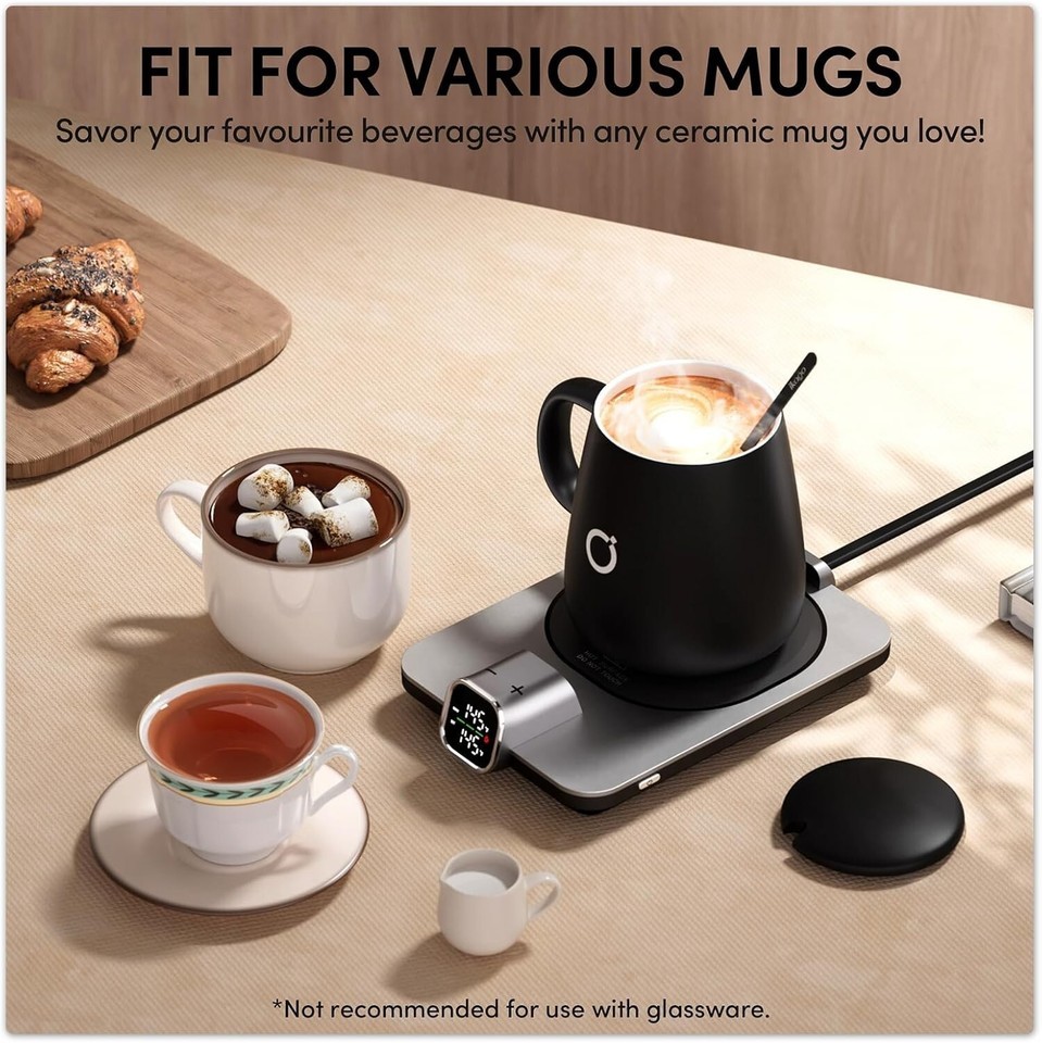 Stylish Heated Mug Warmer & 15oz Mug Set - Perfect Gift for Coffee Lovers Item image 9