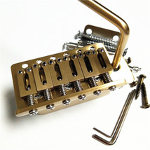Brass 6 Strings Electric Guitar Single Wave Bridge With Tremolo Bar BG10... - £39.30 GBP
