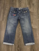 Old Navy Size 16 Cropped Jeans with Embroidered Details - £14.94 GBP