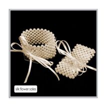 Large ivory Pearl Flower Bracelet for Corsages &amp; Proms  - $12.00