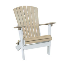 American Furniture Folding Adirondack Weatherwood Chair with White Base - $496.26