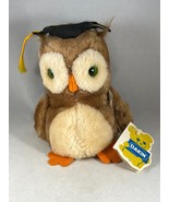 Vintage Dakin Plush Stuffed Animal Graduation Obie Owl with tag 7&quot; Tall - £9.71 GBP
