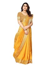 saree for women new designer with blouse piece Assam Silk - £25.69 GBP