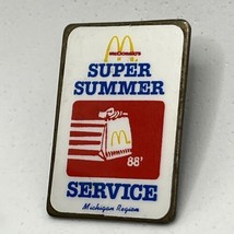 McDonald’s 1988 Super Summer Service Employee Crew Enamel Lapel Hat Pin - $5.95
