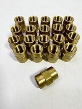 Qty-20 Brass Hex Union Pipe Coupling Coupler Fitting 1/8&quot; X 1/8&quot; Female NPT - $23.72