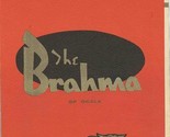 The Brahma of Ocala Restaurant &amp; Cocktail Lounge Menu 1965 Ocala Florida  - £69.62 GBP