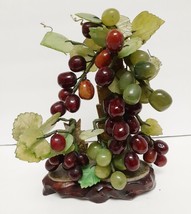 Vintage Grape Bonsai Tree Vine Jade Stone Marble Sculpture China Orienta... - £151.67 GBP