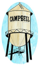 Campbell Uni Water Tower High Quality Art Decal Car Truck Gift Wall Wind... - $6.95+