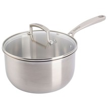 Babish 3.5 Quart Stainless Steel Tri-Ply Double Riveted Saucepan with Li... - $80.49