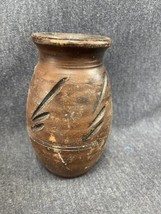 Vintage Studio Pottery Vase Brown Retro 5” Bud Vase Mini Vase - £10.95 GBP