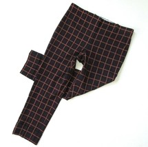 NWT Theory Crop Cuff in Purple York Plaid Stretch Wool Tapered Pants 10 $345 - £71.62 GBP
