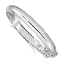 Silver  9.00mm Fancy Hinged Bangle Bracelet QB29 - $130.88