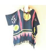 KG37 Tie Dye Batik Kimono Plus VNeck Caftan Kaftan Tunic Blouse Top - up... - $24.90