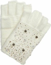 INC International Concepts Women&#39;s Shine Like the Night Fingerless Gloves, White - £11.98 GBP