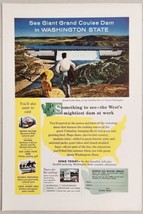1956 Print Ad Washington State Commission Grand Coulee Dam Columbia River - $15.28