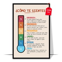 Spanish Feelings Thermometer Poster SpanishMental Health Posters School Counseli - £12.77 GBP
