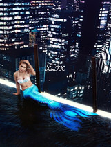 NEW!Blue Big Mermaid Tail Skin Can add Monofin Beatiful Mermaid Swimsuit - $89.99