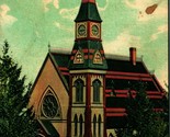 Congregazionale Chiesa Wauregan Connecticut Cromata 1912 Cartolina - $7.90