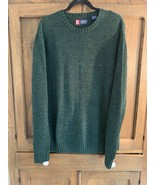 Chaps Green Long Sleeve Logo Sweater Mens Size Large - $12.91