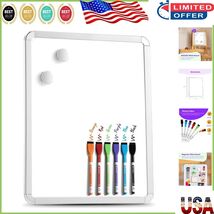 Compact 11&#39;&#39;x14&#39;&#39; Magnetic Dry Erase Board with 6 Colorful Markers Included - $44.74 CAD