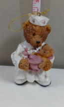 4 1/2 inch nurse bear with baby Christmas ornament - £7.78 GBP