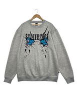 New Screenshot Sweatshirt Mens 3XL Gray Blue Claw Crewneck Pullover Graf... - $54.14 CAD
