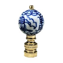 Royal Designs, Inc. Decorative Chinoiserie Blue and White Lamp Finials, ... - £19.08 GBP+