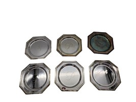 Godinger Silverplate Coasters Set of 6 Octagon w/ Red Velvet Box Elegant... - $17.83