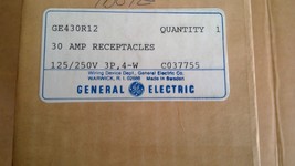 (Nib) GE430R12 30 Amp Female Receptacles 125/250V 3P 4-W - £22.07 GBP