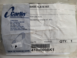 CARLIN 4102000BK1  Base Plate Kit For  Beckett Burners AF,AFG - £7.88 GBP