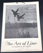 1932 Calendar Art of Line Milton Bradley Art Prints 9x12 Fred Larson Lev... - $27.80