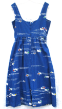 Malia Honolulu Hawaii Dress People in Canoe Print Cotton Vintage Womens Medium - £64.54 GBP