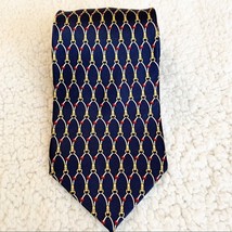 Ashford &amp; Brooks London Navy Nautical Rope Silk Tie - $28.05