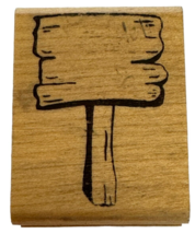 Touche Rubber Stamp Weathered Road Sign Wooden Post Card Making Small Camp 377-D - £3.12 GBP