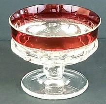 Indiana Colony Ruby Crown Thumbprint Sherbert Dishes Set of 4 IOB - $20.56